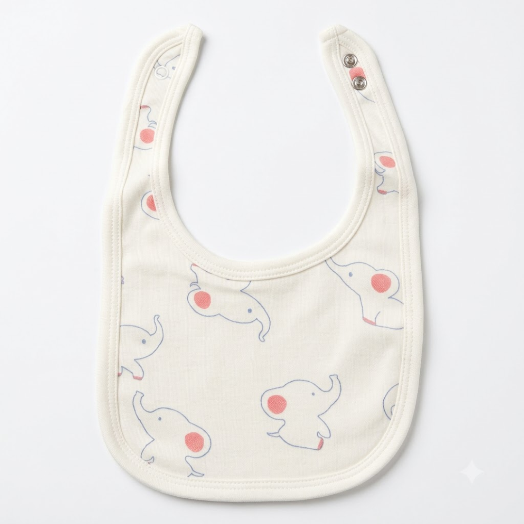 Newborn Baby Bibs Soft Printed Interlock – 3-Piece Pack