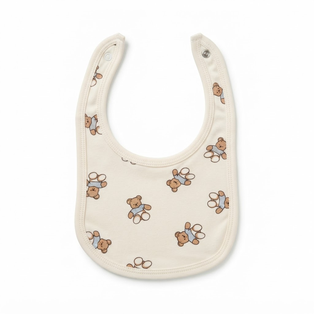 Newborn Baby Bibs Soft Printed Interlock – 3-Piece Pack