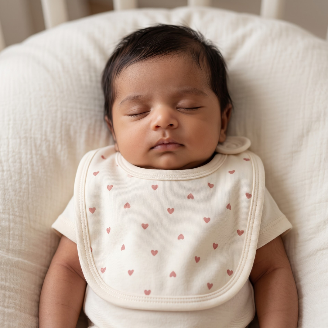 Newborn Baby Bibs Soft Printed Interlock – 3-Piece Pack