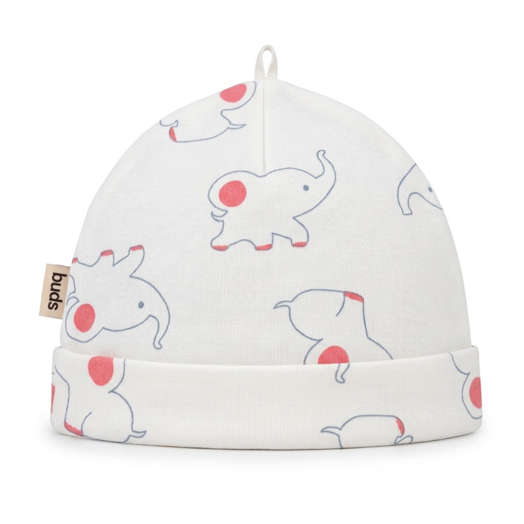 Newborn Baby Printed Caps – 3-Piece Pack