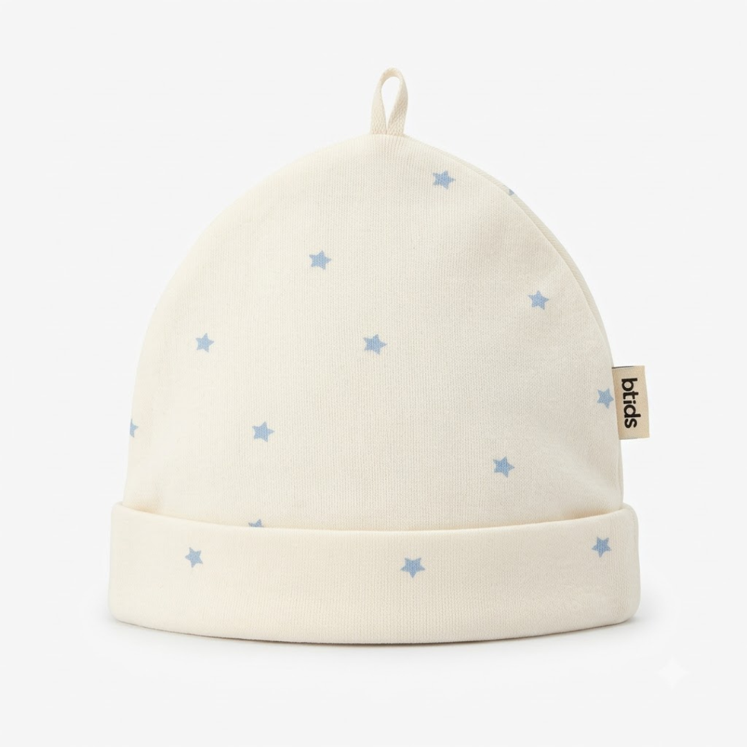 Newborn Baby Printed Caps – 3-Piece Pack