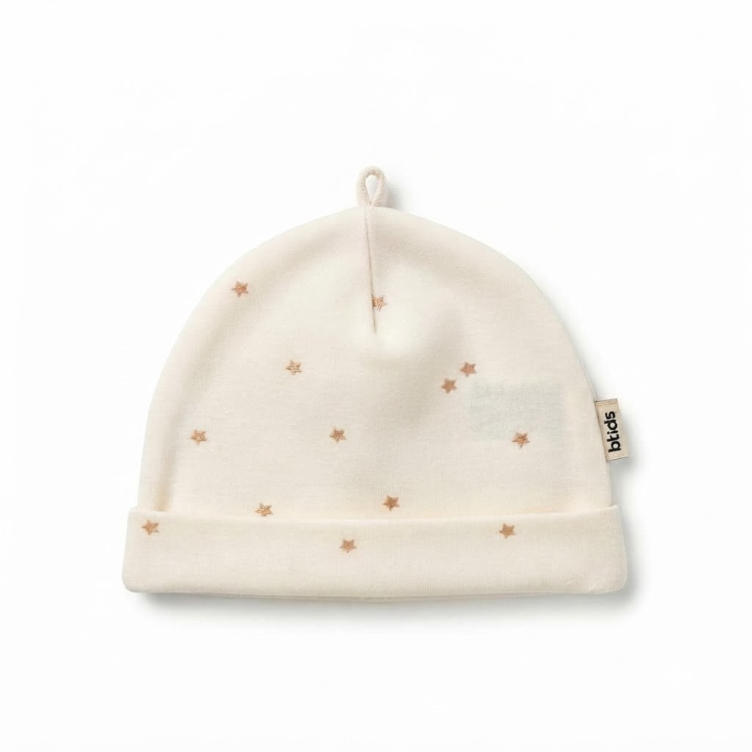 Newborn Baby Printed Caps – 3-Piece Pack