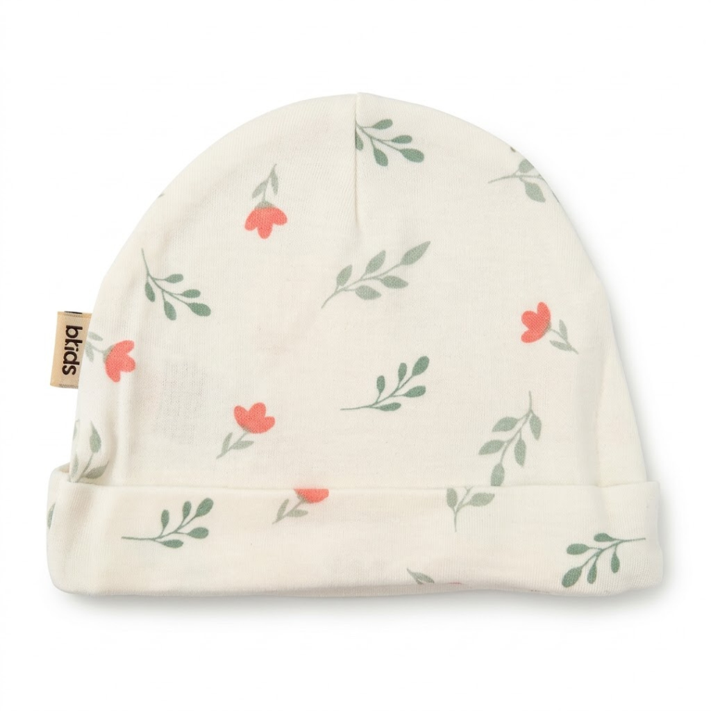 Newborn Baby Printed Caps – 3-Piece Pack