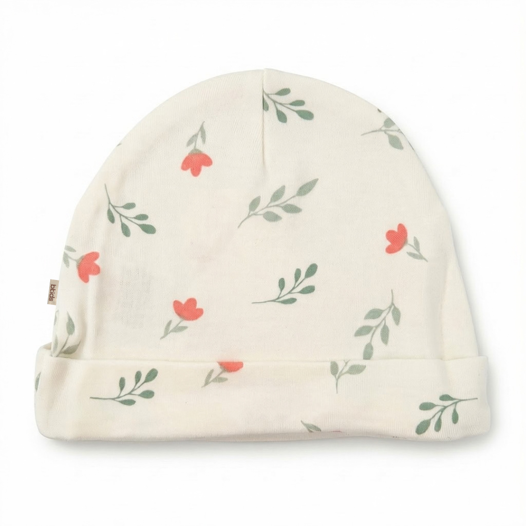 Newborn Baby Printed Caps – 3-Piece Pack