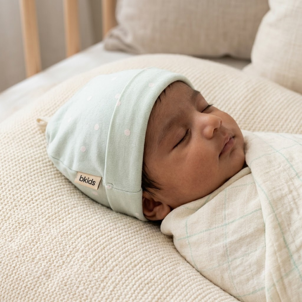Newborn Baby Printed Caps – 3-Piece Pack