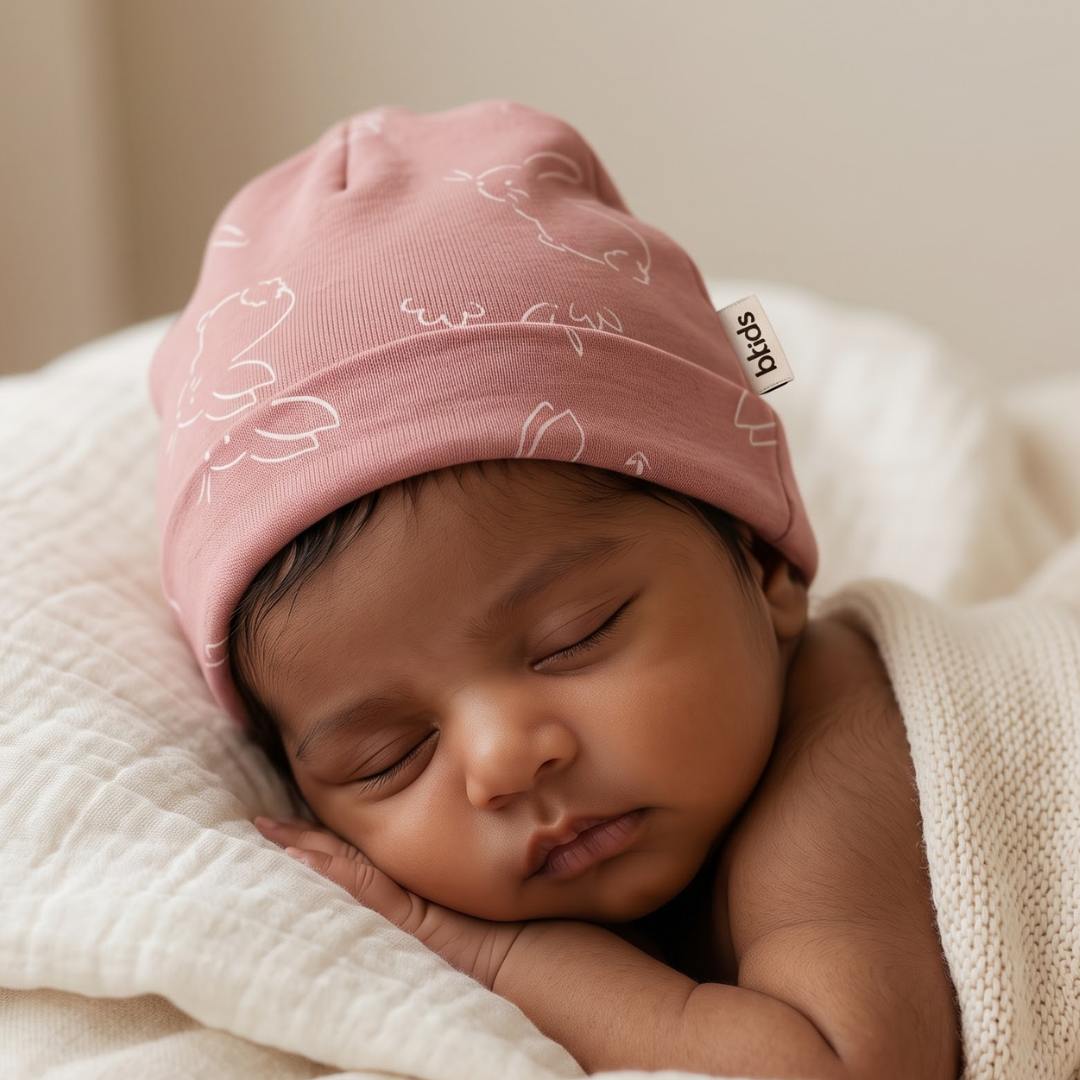 Newborn Baby Printed Caps – 3-Piece Pack