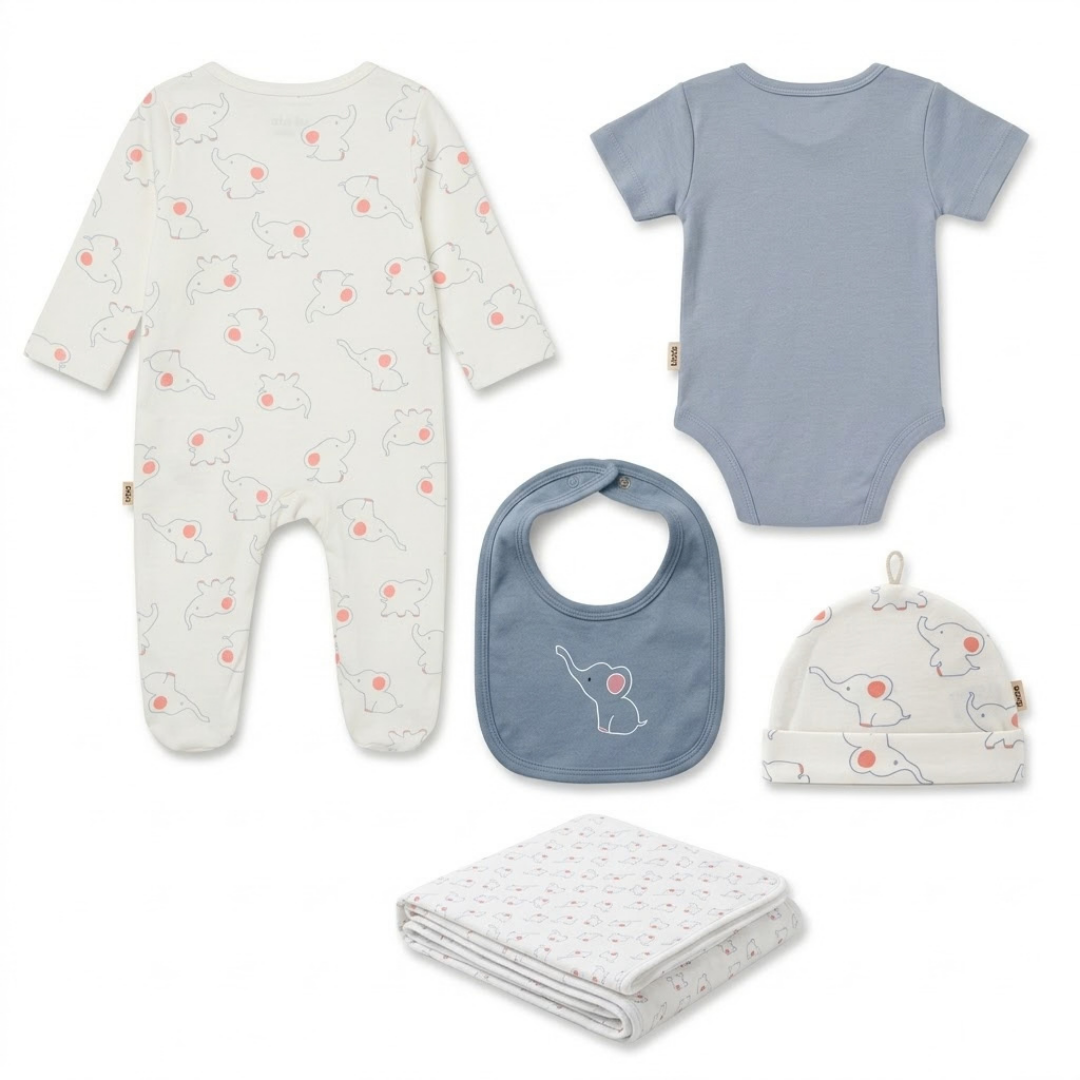 Newborn Baby Starter Gift Set 6 Piece Pack