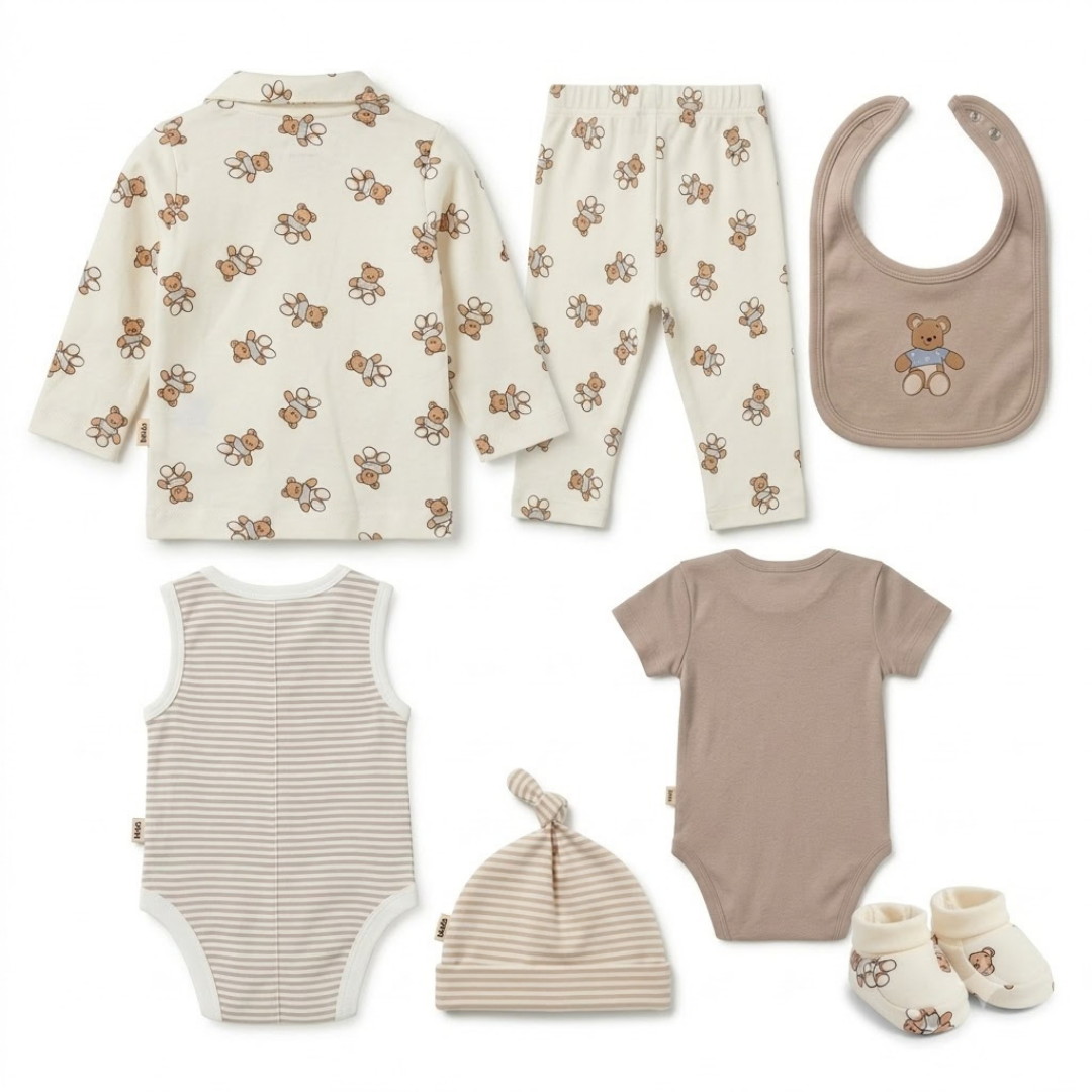 Newborn Baby Starter Gift Set  8 Piece Pack