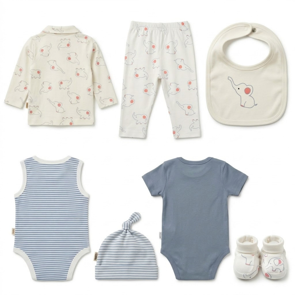 Newborn Baby Starter Gift Set  8 Piece Pack