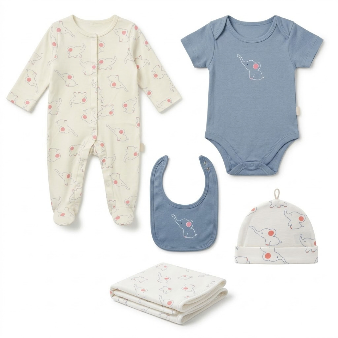 Newborn Baby Starter Gift Set 6 Piece Pack