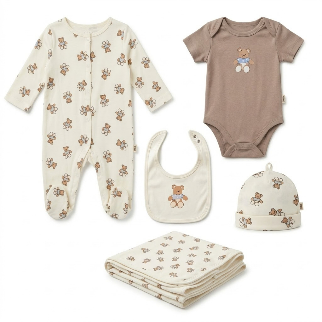 Newborn Baby Starter Gift Set 6 Piece Pack
