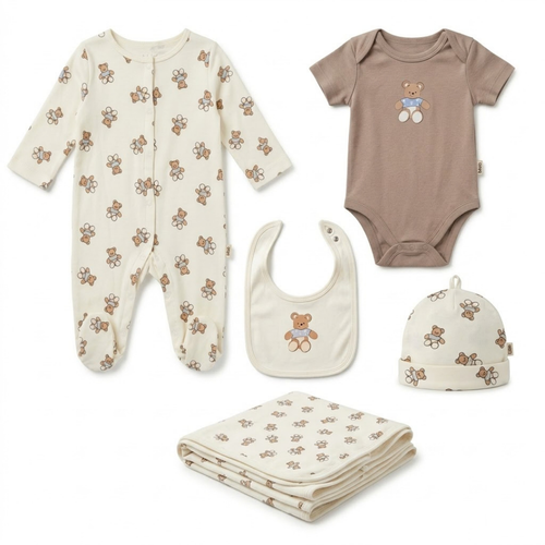 Newborn Baby Starter Gift Set 6 Piece Pack