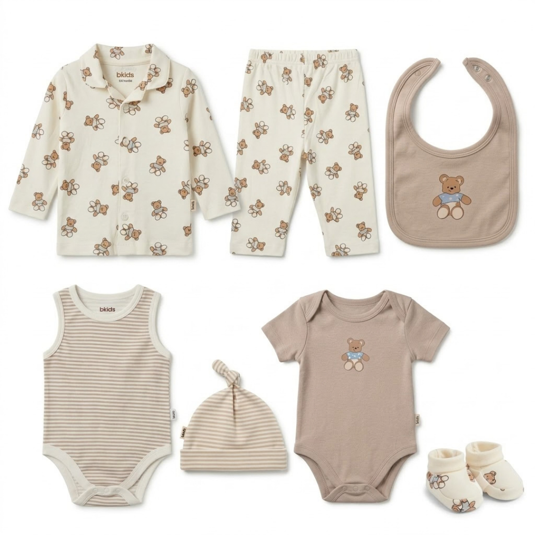 Newborn Baby Starter Gift Set  8 Piece Pack