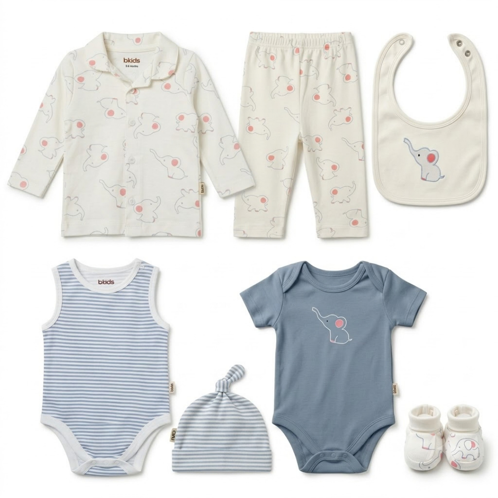 Newborn Baby Starter Gift Set  8 Piece Pack