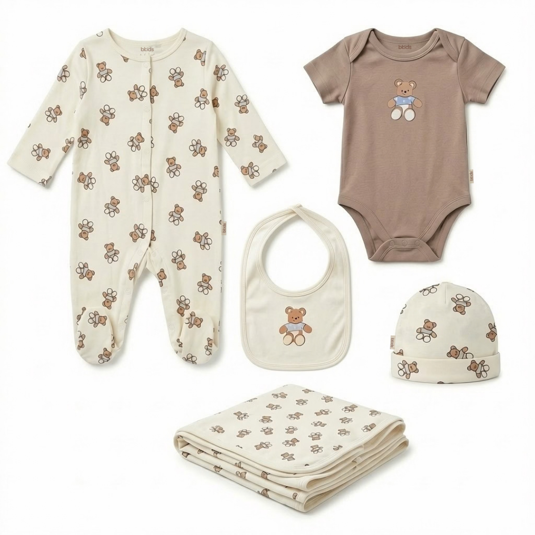 Newborn Baby Starter Gift Set 6 Piece Pack