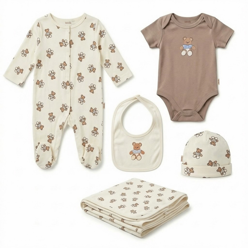 Newborn Baby Starter Gift Set 6 Piece Pack