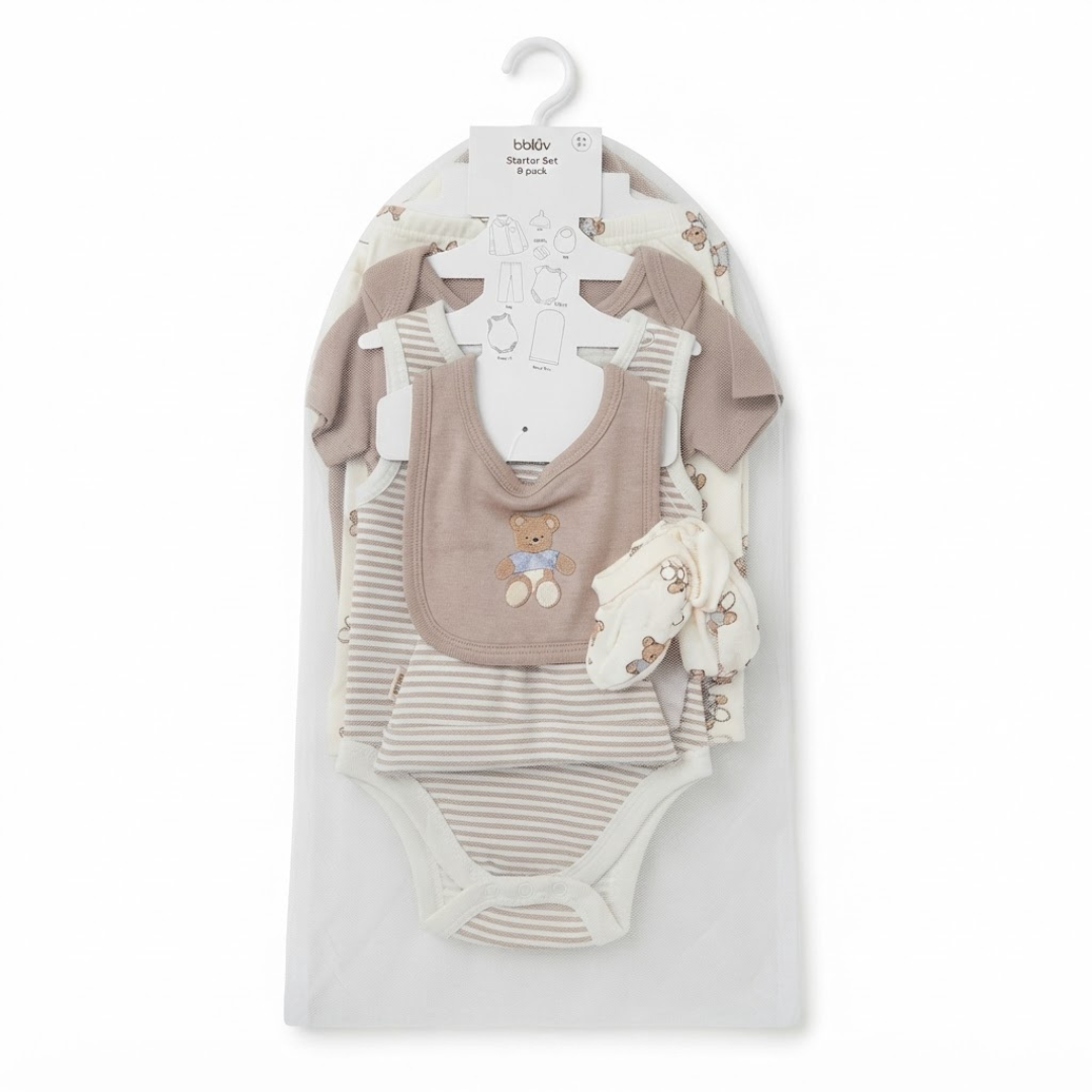 Newborn Baby Starter Gift Set  8 Piece Pack