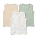 Newborn Baby Sleeveless Front Open Vest T Shirt– 3 Piece Pack