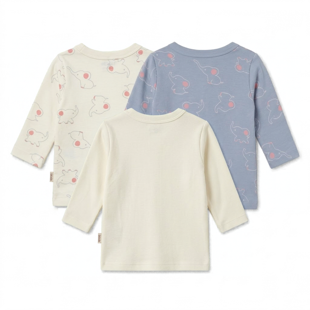 Newborn Baby Long Sleeve Front Open Vest T Shirt– 3 Piece Pack