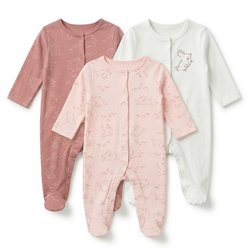 Sleepe suit CF Button Opening 3 Piece Pack