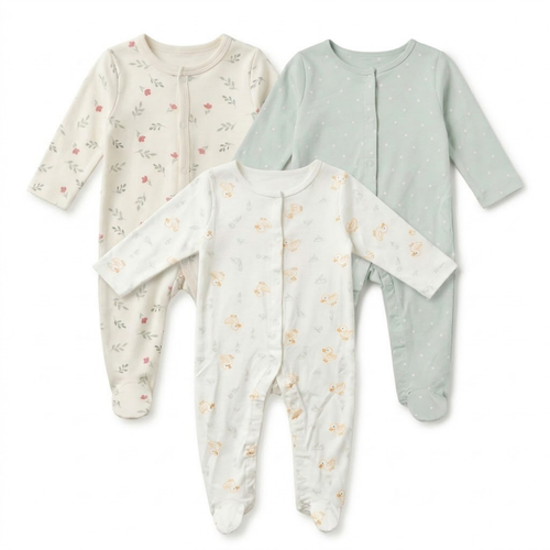 Sleepe suit CF Button Opening 3 Piece Pack