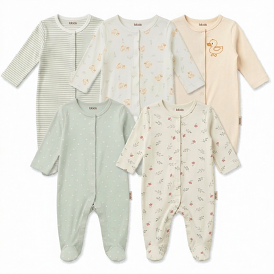 Sleepe suit CF Button Opening 5 Piece Pack