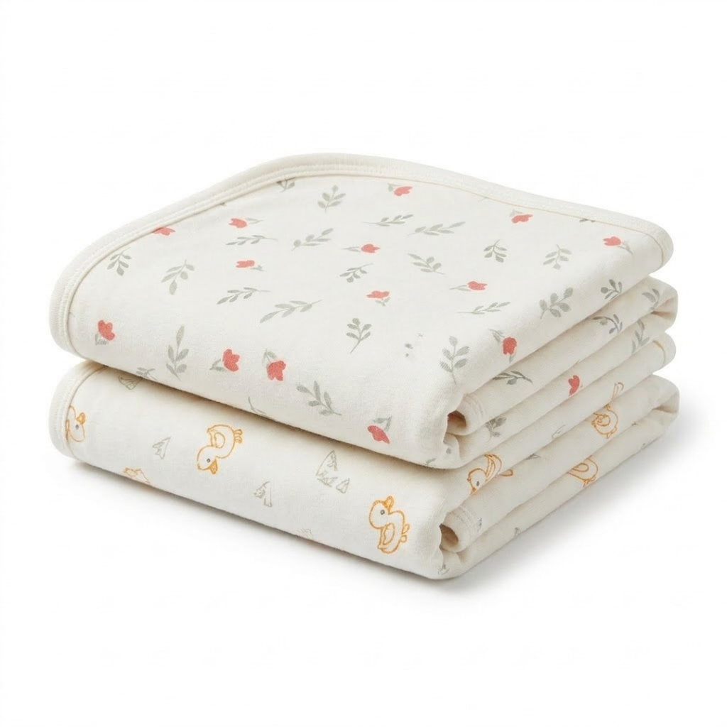 Printed Bunny Baby Towel Hood & No Hood– 2 Piece Pack
