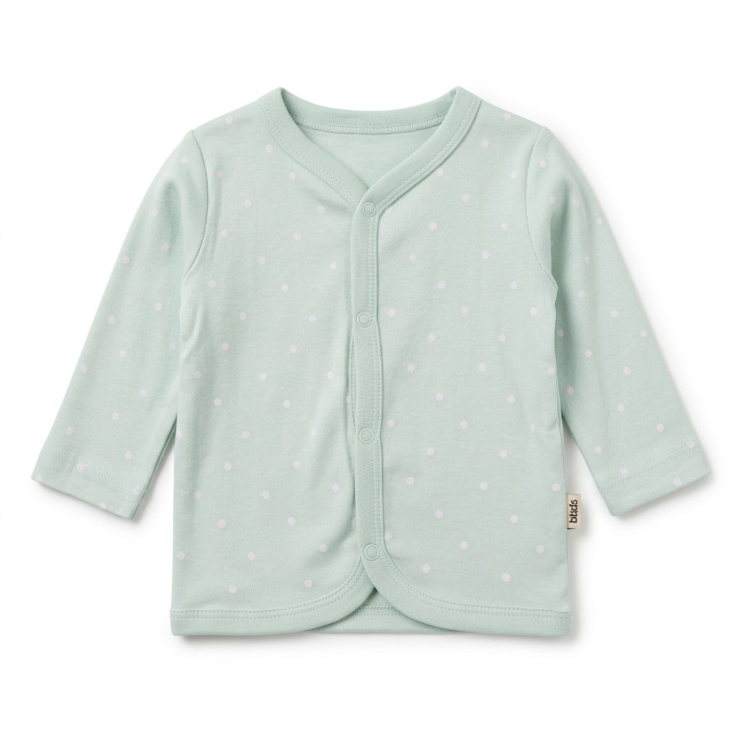 Newborn Baby Long Sleeve Front Open Vest T Shirt– 3 Piece Pack