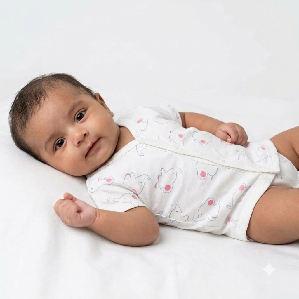 Newborn Baby Short Sleeve Front Open Vest T Shirt– 3 Piece Pack