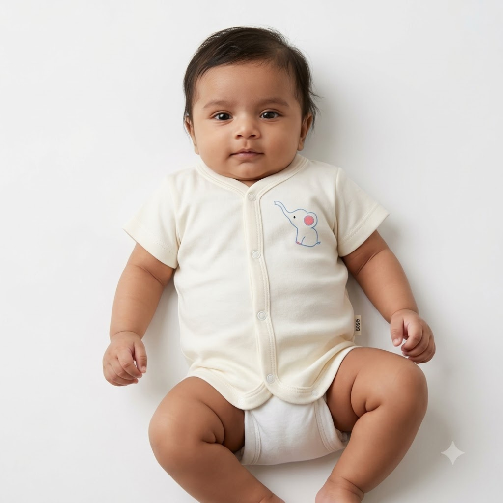 Newborn Baby Short Sleeve Front Open Vest T Shirt– 3 Piece Pack