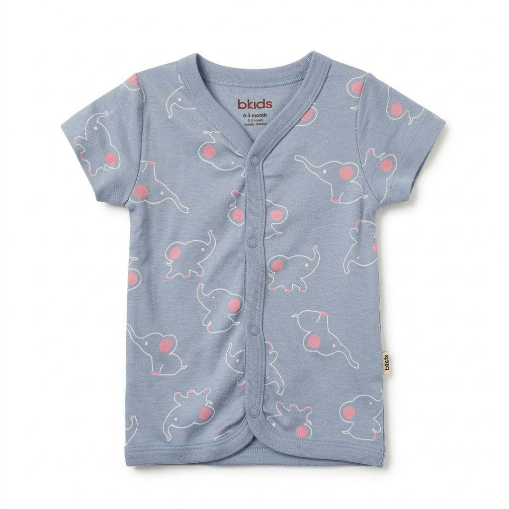 Newborn Baby Short Sleeve Front Open Vest T Shirt– 3 Piece Pack