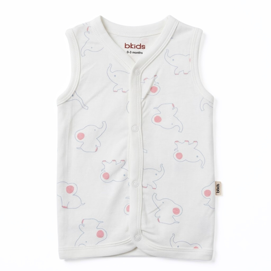 Newborn Baby Sleeveless Front Open Vest T Shirt– 3 Piece Pack