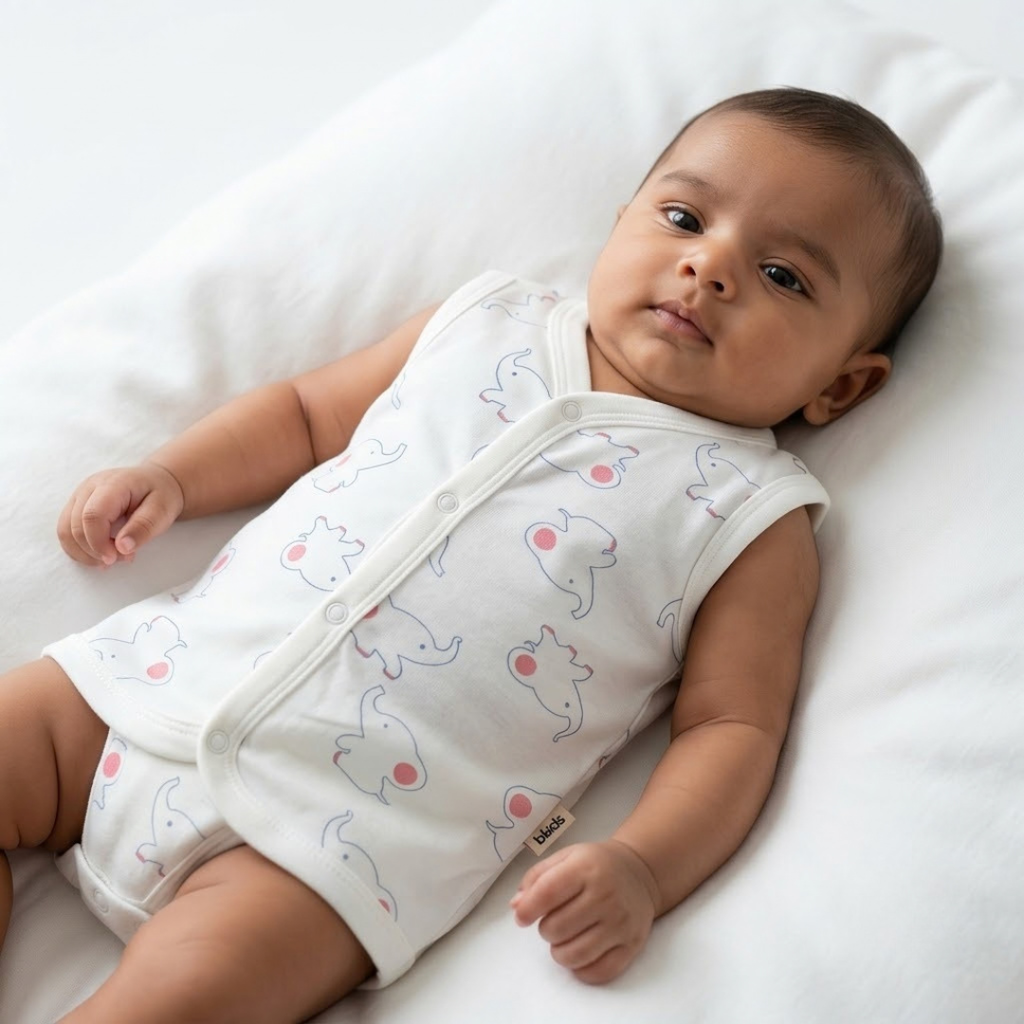 Newborn Baby Sleeveless Front Open Vest T Shirt– 3 Piece Pack