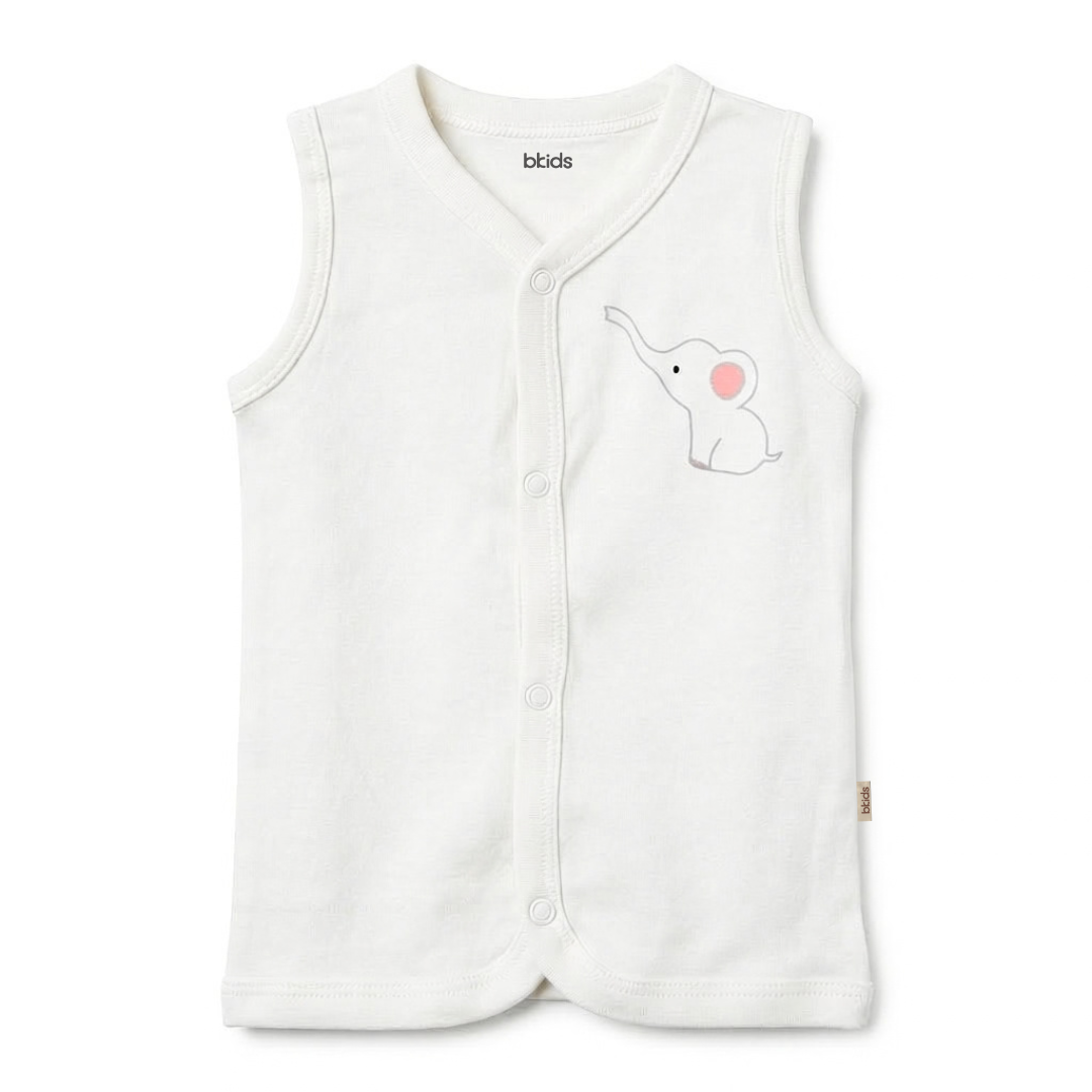 Newborn Baby Sleeveless Front Open Vest T Shirt– 3 Piece Pack