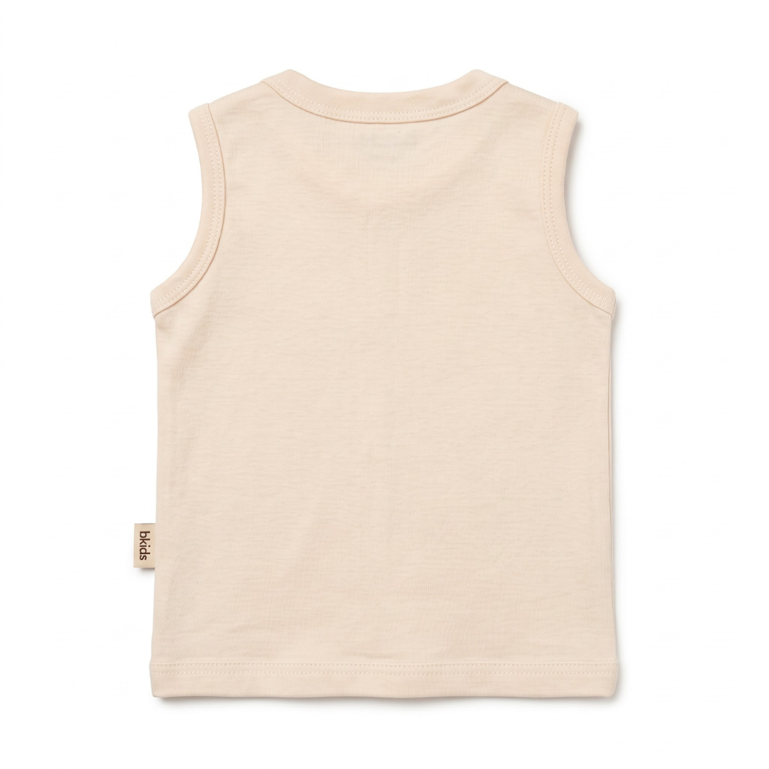 Newborn Baby Sleeveless Front Open Vest T Shirt– 3 Piece Pack