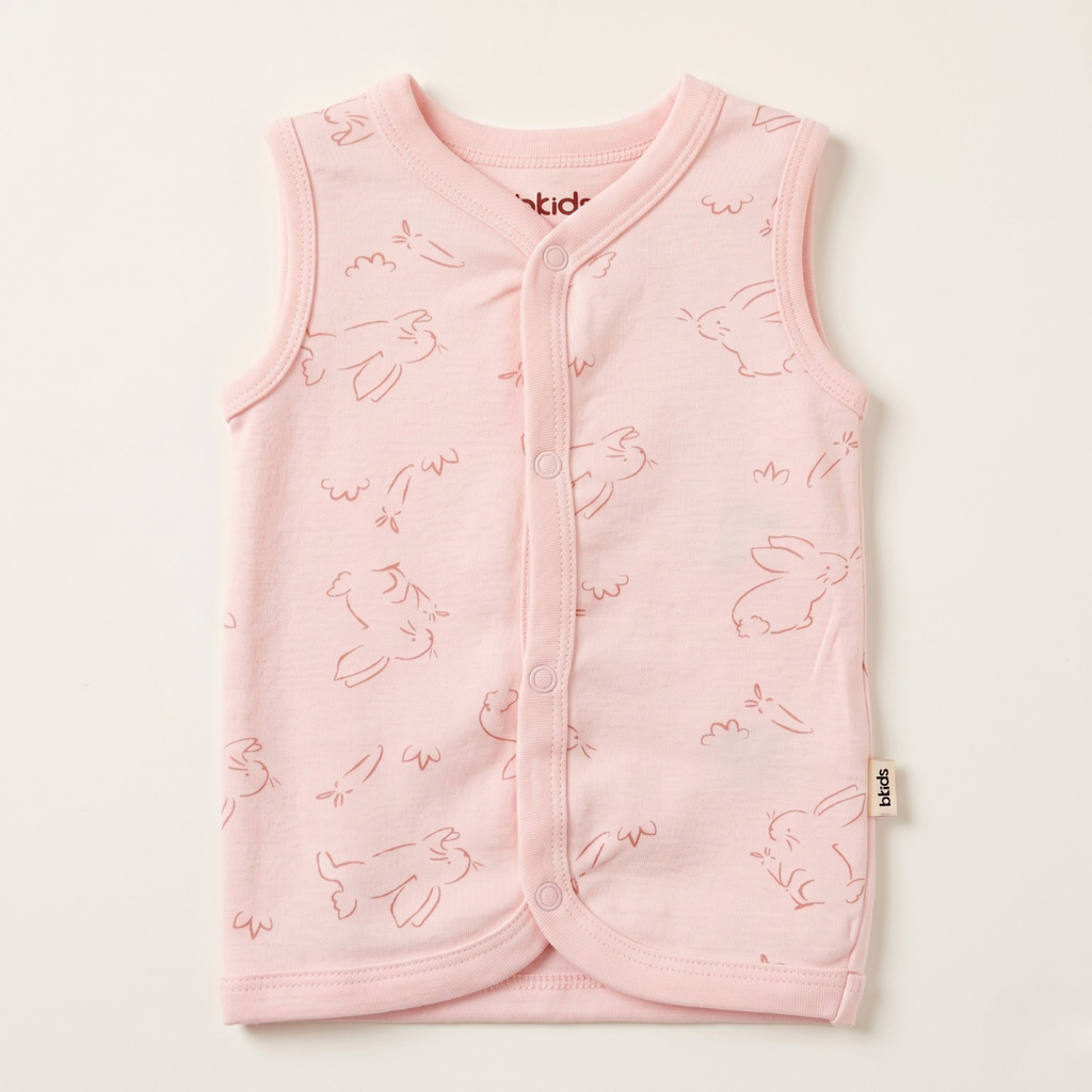 Newborn Baby Sleeveless Front Open Vest T Shirt– 3 Piece Pack