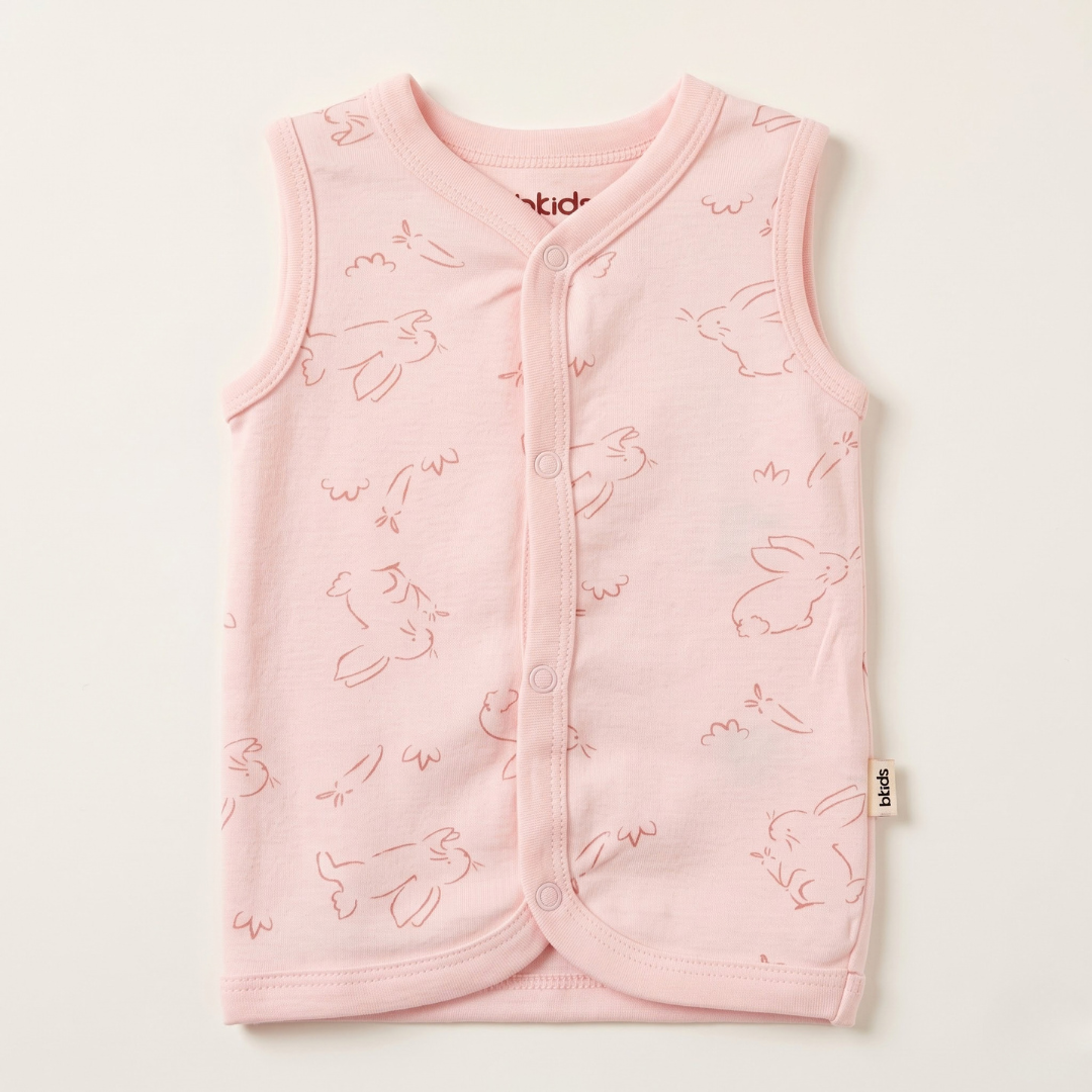 Newborn Baby Sleeveless Front Open Vest T Shirt– 3 Piece Pack