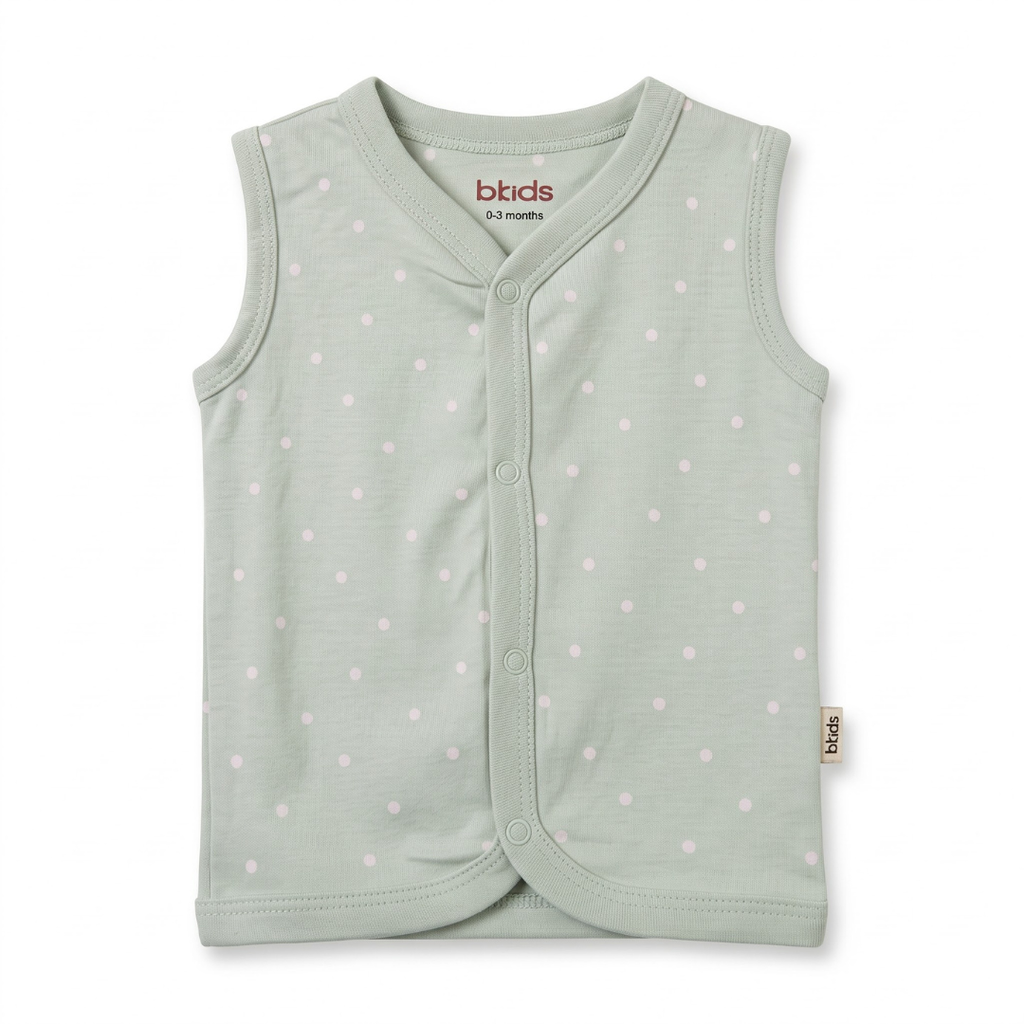 Newborn Baby Sleeveless Front Open Vest T Shirt– 3 Piece Pack