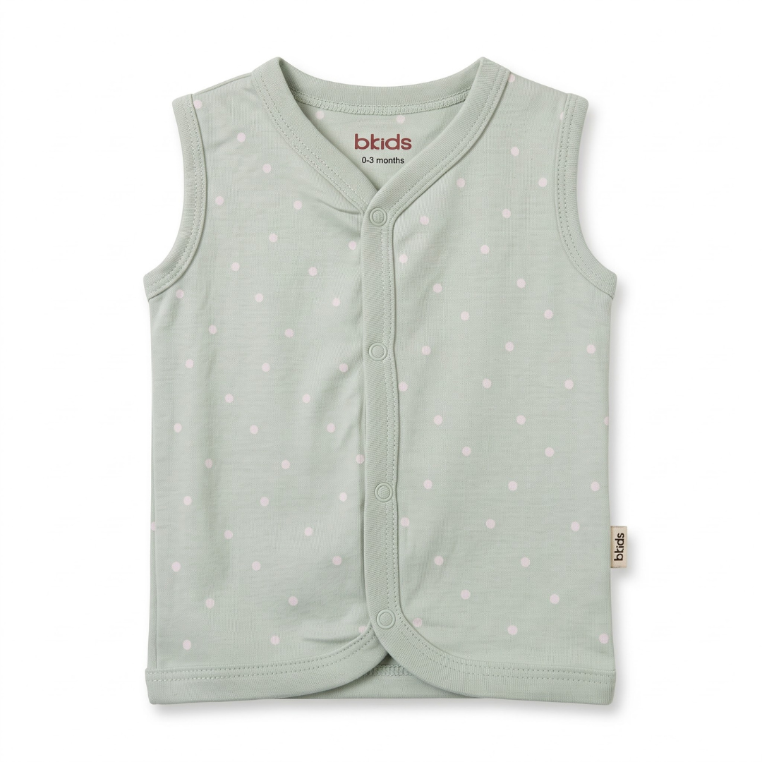 Newborn Baby Sleeveless Front Open Vest T Shirt– 3 Piece Pack