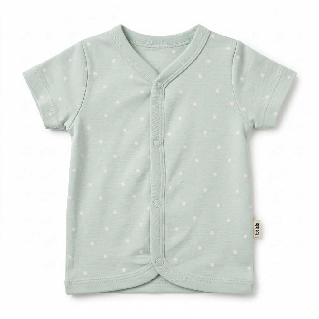 Newborn Baby Short Sleeve Front Open Vest T Shirt– 3 Piece Pack