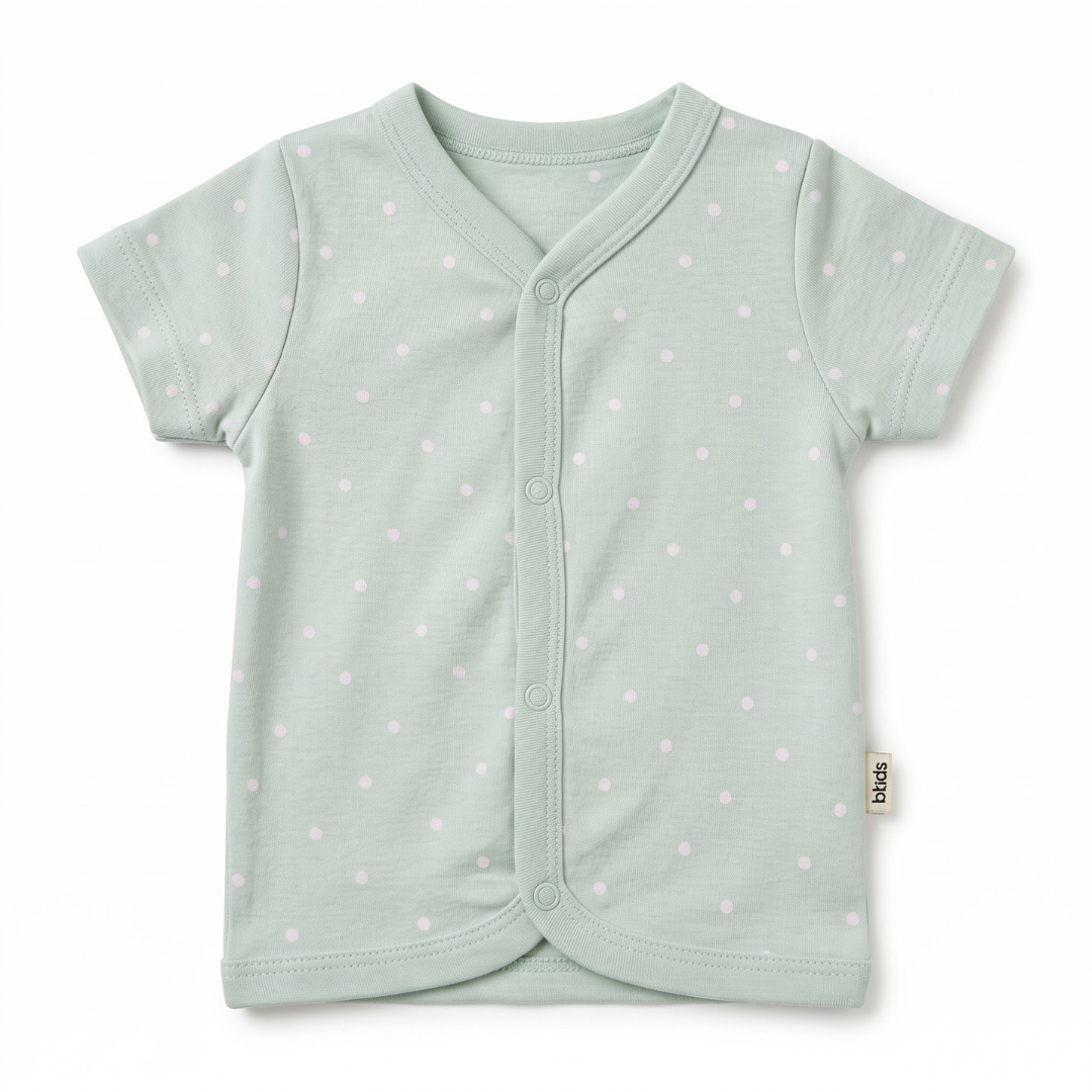 Newborn Baby Short Sleeve Front Open Vest T Shirt– 3 Piece Pack