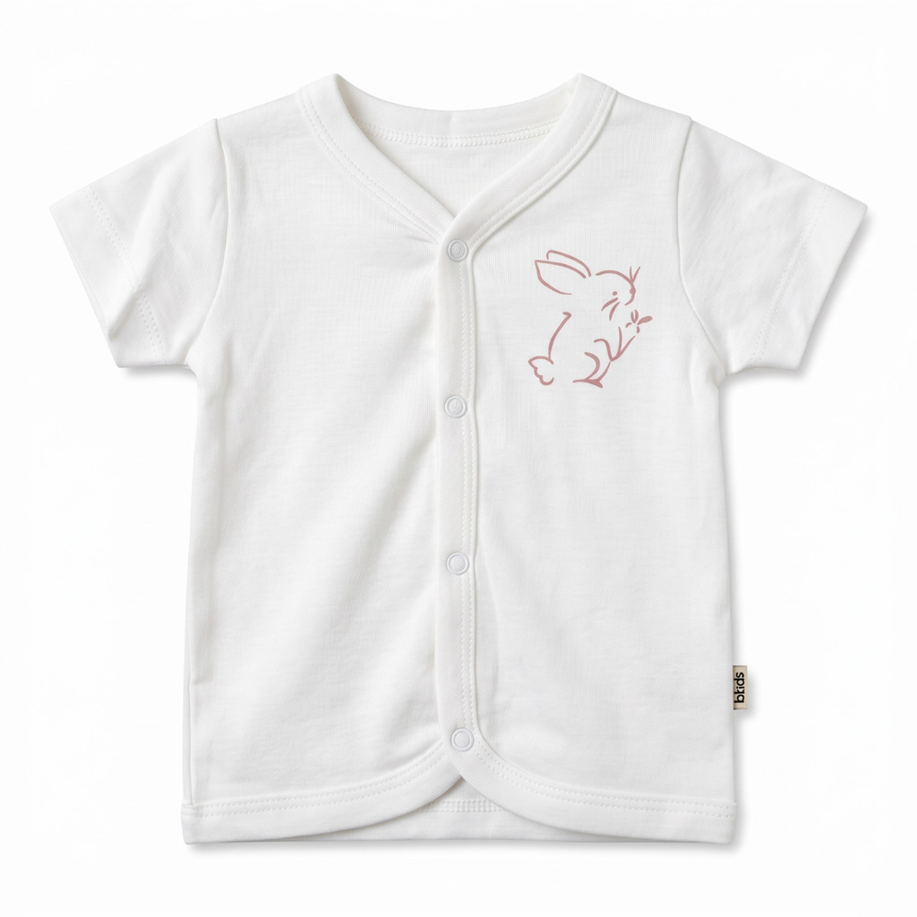 Newborn Baby Short Sleeve Front Open Vest T Shirt– 3 Piece Pack