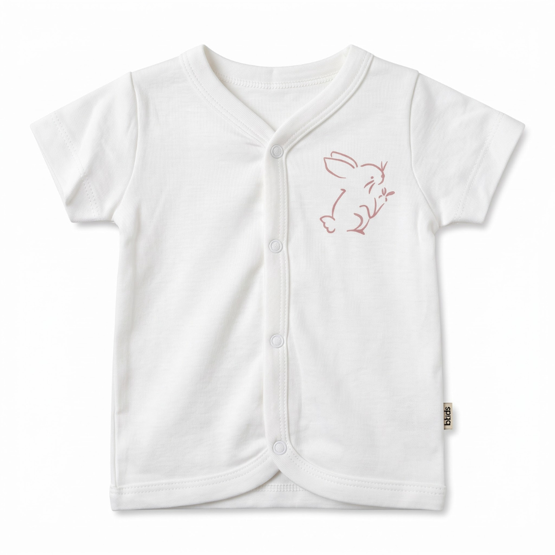 Newborn Baby Short Sleeve Front Open Vest T Shirt– 3 Piece Pack