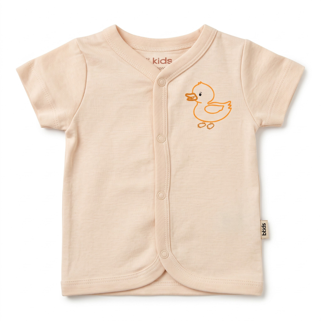 Newborn Baby Short Sleeve Front Open Vest T Shirt– 3 Piece Pack