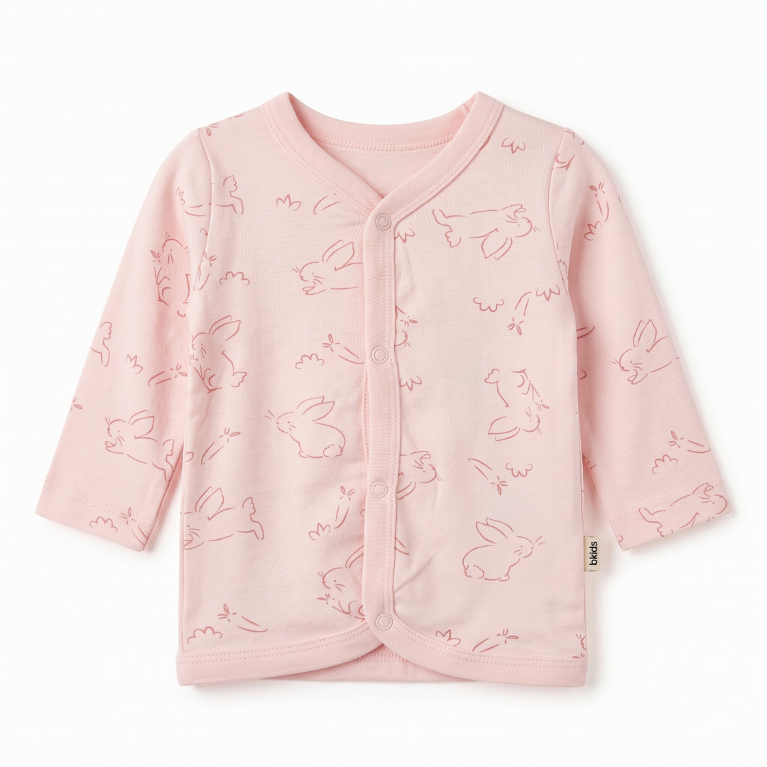 Newborn Baby Long Sleeve Front Open Vest T Shirt– 3 Piece Pack