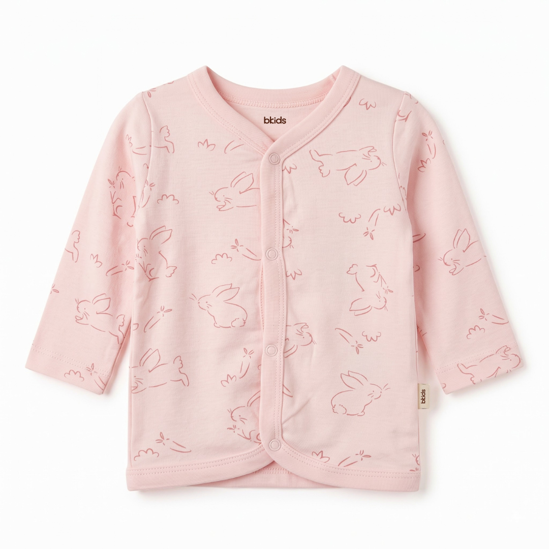 Newborn Baby Long Sleeve Front Open Vest T Shirt– 3 Piece Pack