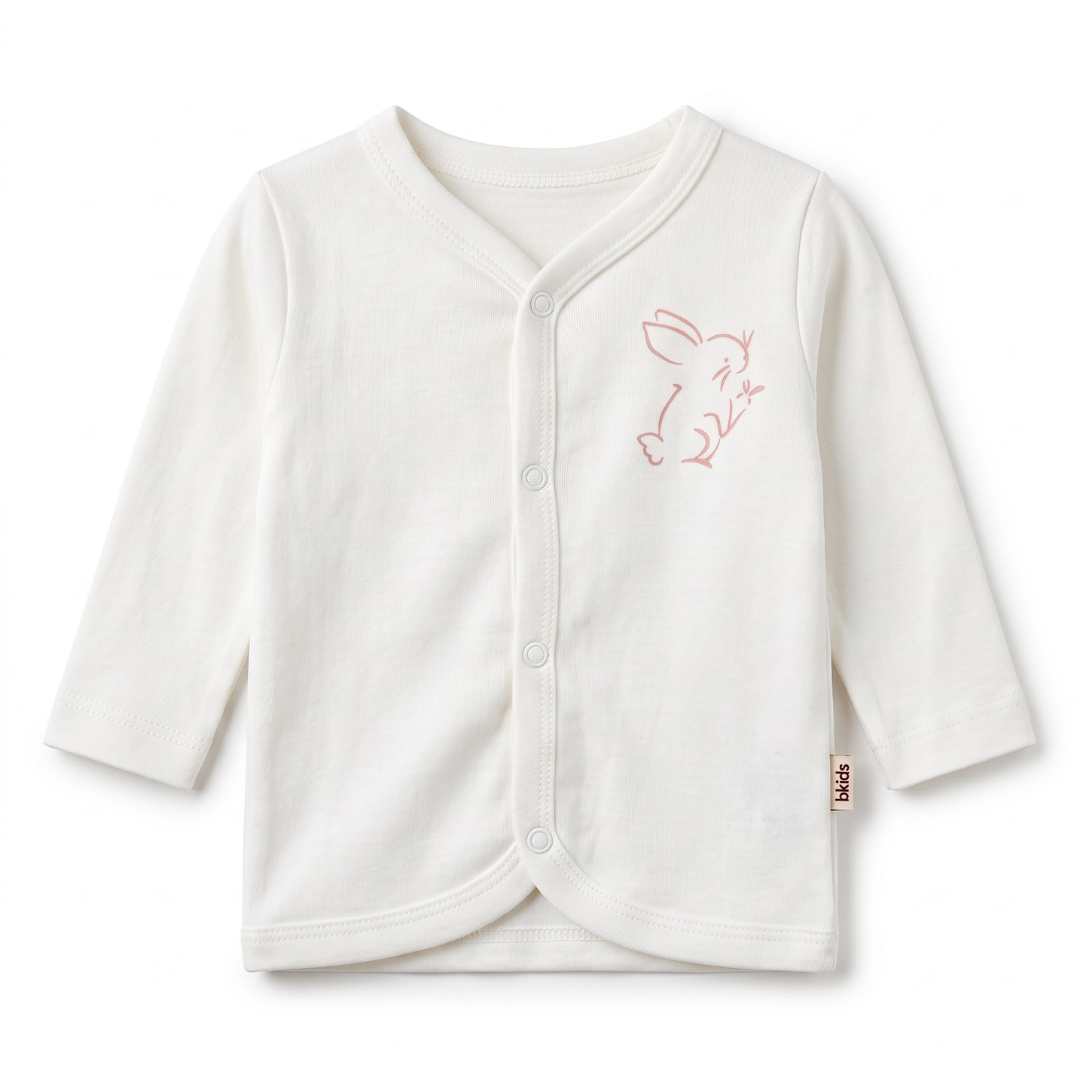 Newborn Baby Long Sleeve Front Open Vest T Shirt– 3 Piece Pack