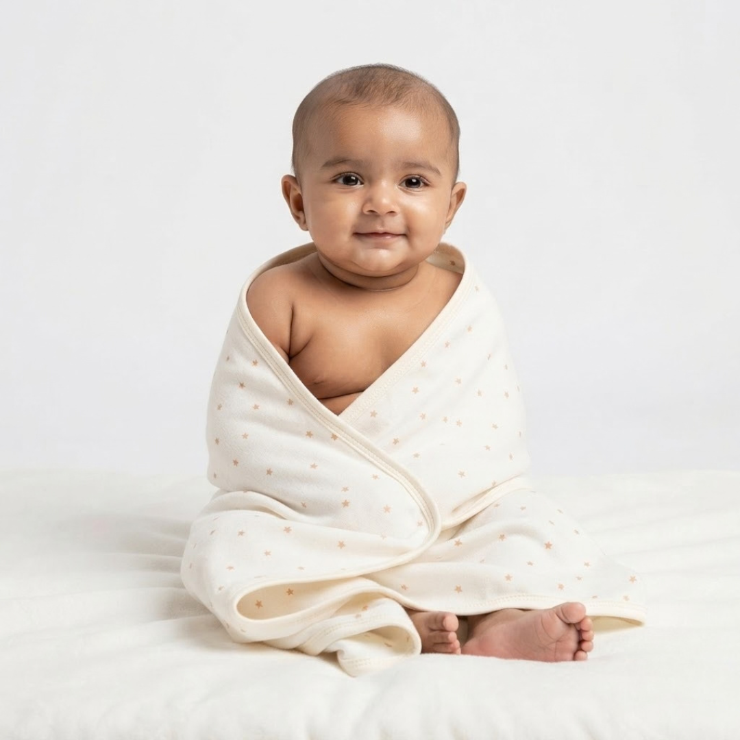 Printed Bunny Baby Towel Hood & No Hood– 2 Piece Pack