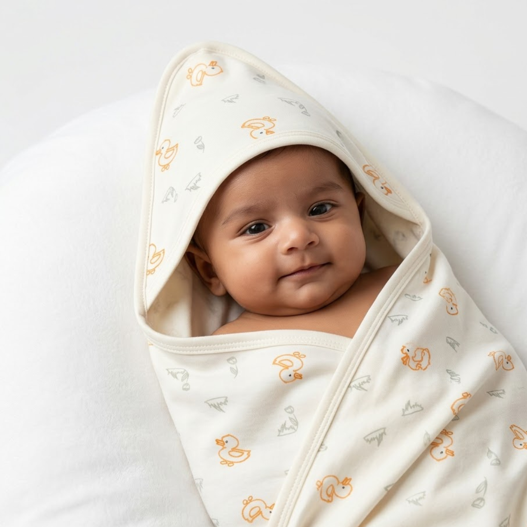 Printed Bunny Baby Towel Hood & No Hood– 2 Piece Pack