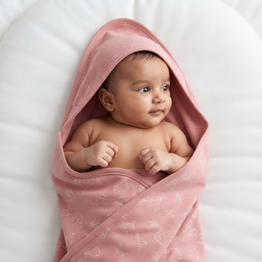 Printed Bunny Baby Towel Hood & No Hood– 2 Piece Pack